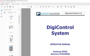 Fantuzzi Reggiane RS55 Stackers Digicontrol System Operator Manual